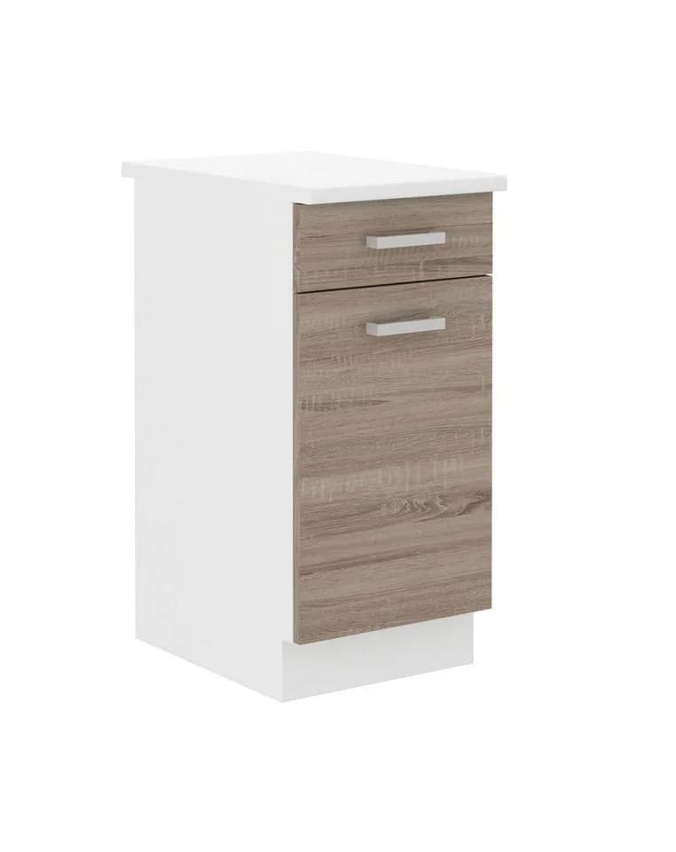 Küchen-Preisbombe Unterschrank 40 cm Eiche Sonoma Trüffel mit Arbeitsplatte - Bild 3