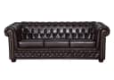 Küchen-Preisbombe Chesterfield Sofa 3-Sitzer Kunstleder Braun Bild 1