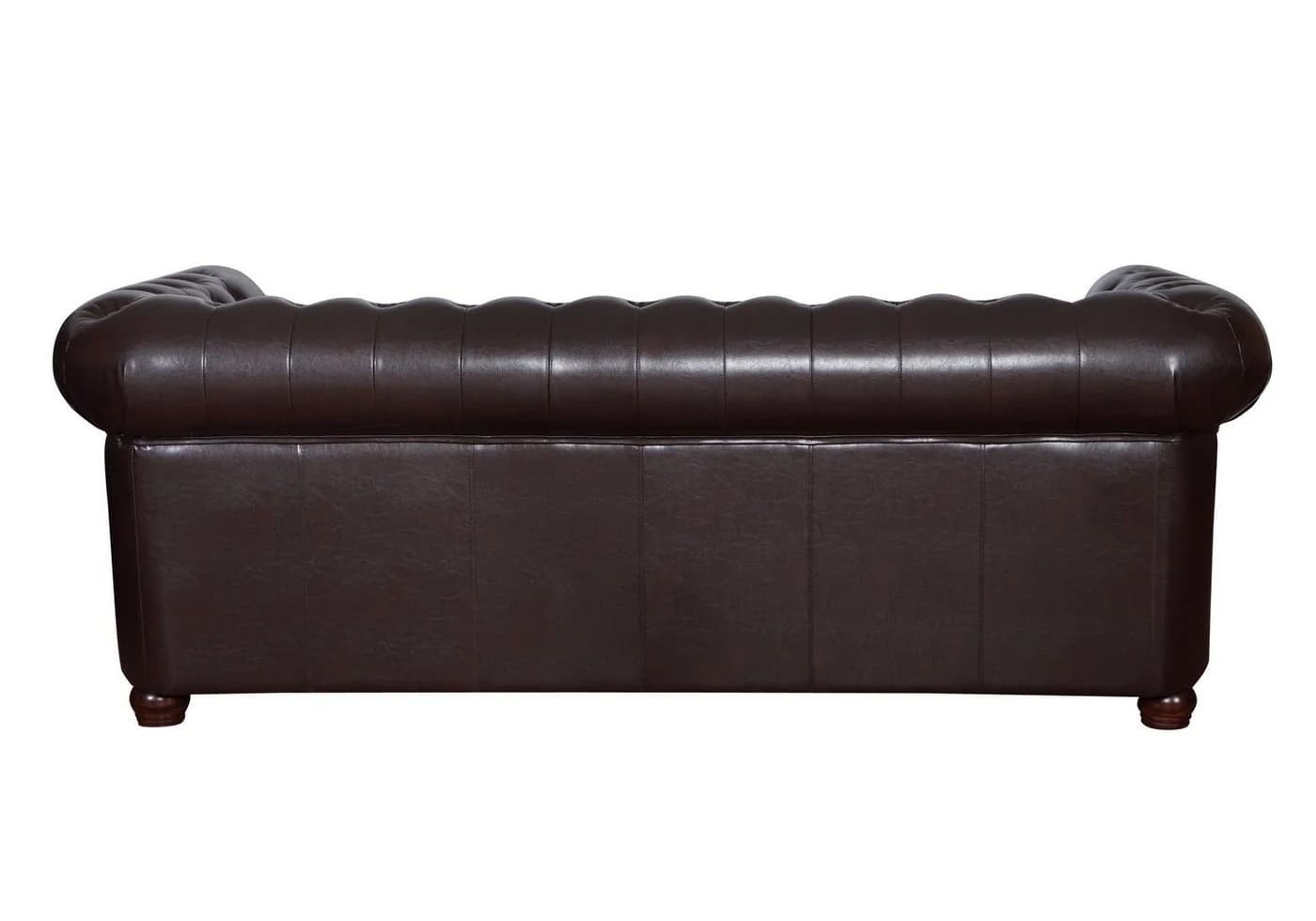 Küchen-Preisbombe Chesterfield Sofa 3-Sitzer Kunstleder Braun - Bild 4