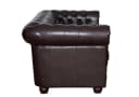 Küchen-Preisbombe Chesterfield Sofa 3-Sitzer Kunstleder Braun Bild 5