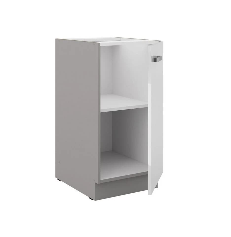 Küchen-Preisbombe Unterschrank 40 cm Weiß Hochglanz Grau Modern - Bild 2