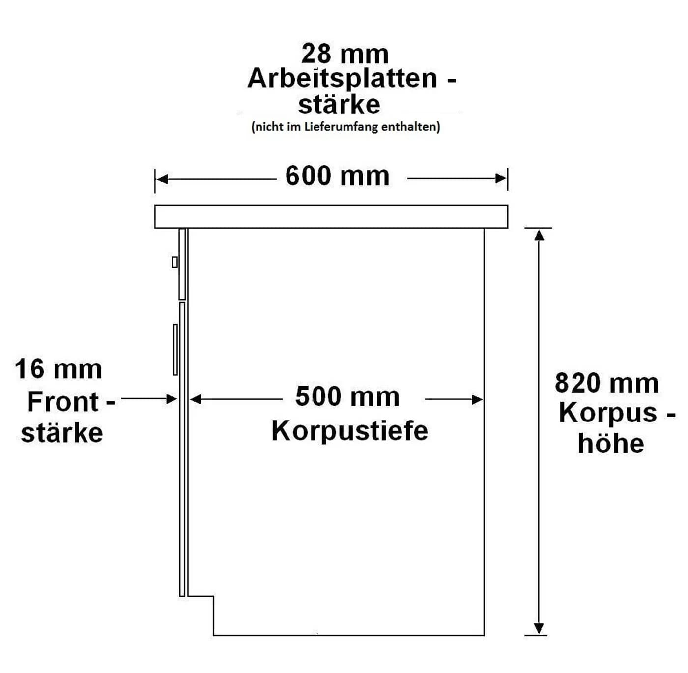 Küchen-Preisbombe Unterschrank 40 cm Weiß Hochglanz Grau Modern - Bild 4