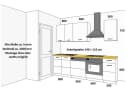 Küchenzeile STILO Weiß Matt Eiche Artisan 250 cm Einbauküche Bild 2