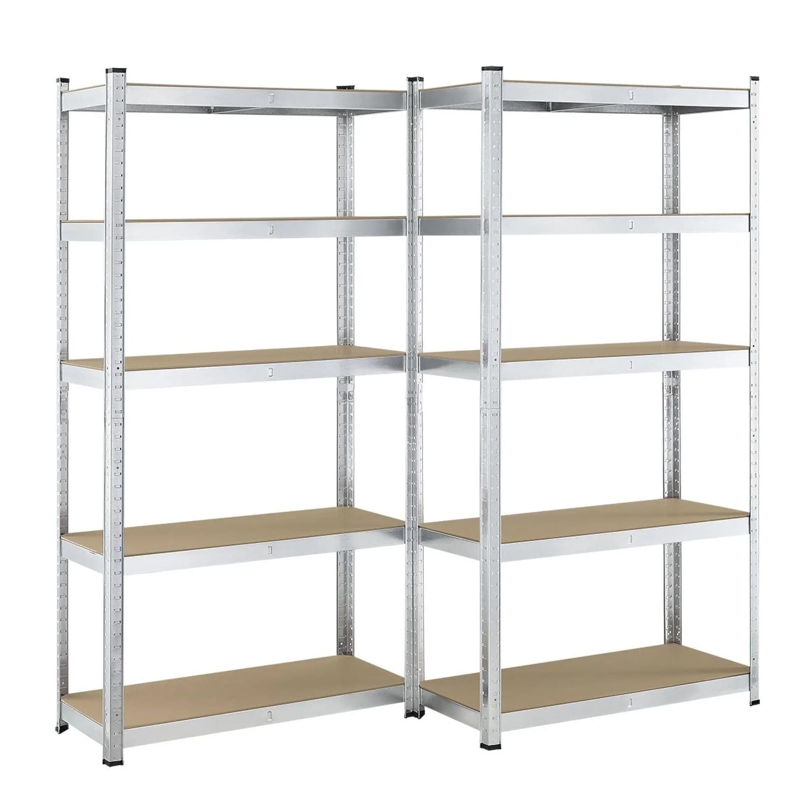 Juskys Schwerlastregal Basic 2-tlg. Verzinktes Metallregal mit 10 Böden