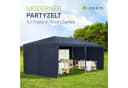 Juskys Partyzelt 3x6 m Blau mit 6 Seitenteilen Bild 2