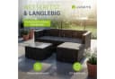 Juskys Gartenlounge-Set Punta Cana M Schwarz Grau Polyrattan Bild 2