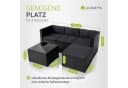 Juskys Gartenlounge-Set Punta Cana M Schwarz Grau Polyrattan Bild 5