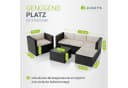 Juskys Gartenlounge-Set Punta Cana Schwarz Beige Polyrattan Bild 4