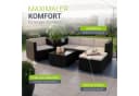 Juskys Gartenlounge-Set Punta Cana Schwarz Beige Polyrattan Bild 5