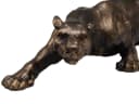 Aubaho Dekofigur Panther Leopard Jaguar Skulptur Gusseisen Bronze Optik Bild 4