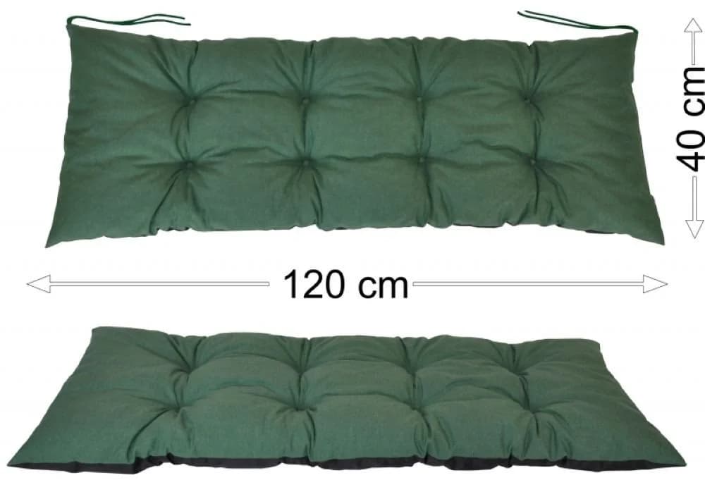 Rattani Sitzkissen für Gartenbank 120x40 cm Grün - Bild 2