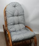 Rattani Polsterauflage für Schaukelstuhl Liegestuhl blau-beige Bild 1