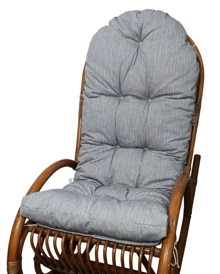 Rattani Polsterauflage für Schaukelstuhl Liegestuhl blau-beige - Bild 2