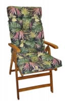 Rattani Hochlehnerauflage Sylva Monstera Motiv 120x50 cm Bild 1