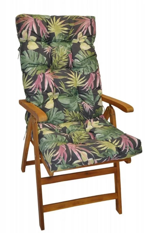 Rattani Hochlehnerauflage Sylva Monstera Motiv 120x50 cm