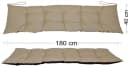 Rattani Polsterauflage Gartenbank Beige 180x40 cm Bild 2
