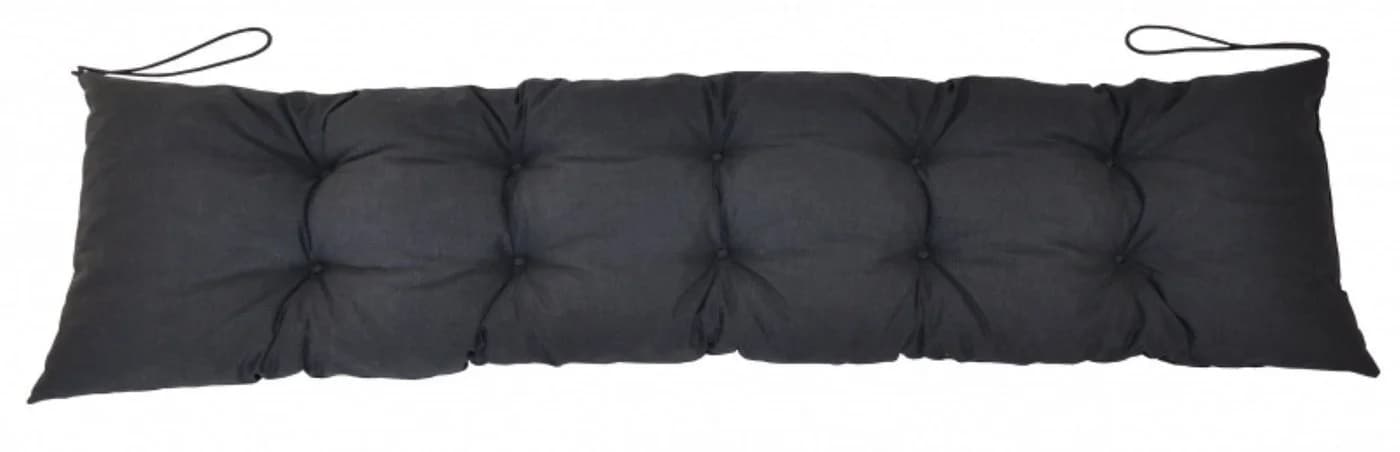 Rattani Polsterauflage Gartenbank 180x40 cm Schwarz