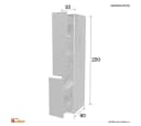 Flex-Well Apothekerschrank Küche 30 cm Weiß Witus Bild 3