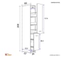 Flex-Well Apothekerschrank Küche 30 cm Weiß Witus Bild 4