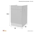 Flex-Well Küchenunterschrank Weiß 50 cm ohne Arbeitsplatte Bild 3