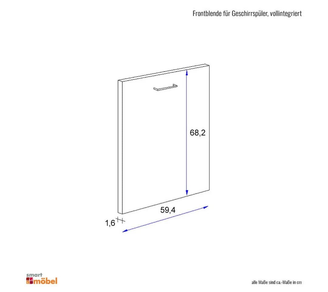 Flex-Well Frontblende für vollintegrierten Geschirrspüler Weiß - Bild 4