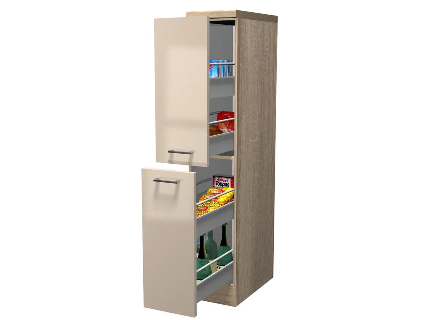 Flex-Well Apothekerschrank 30 cm breit Hochglanz Sonoma Eiche - Bild 2
