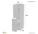 Flex-Well Apothekerschrank 30 cm breit Hochglanz Sonoma Eiche Bild 3