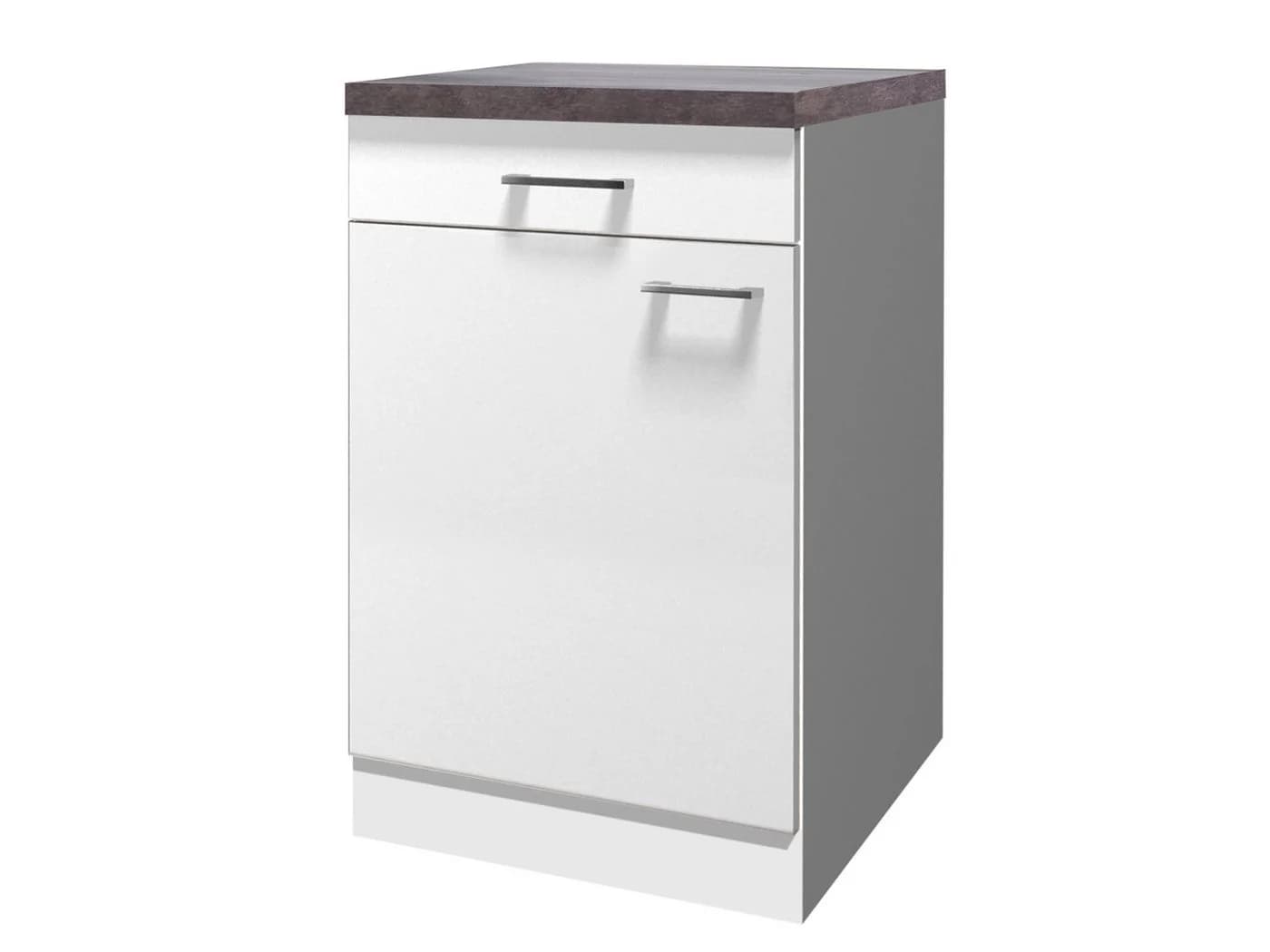 Flex-Well Küchenunterschrank 50 cm Weiß Toska mit Arbeitsplatte - Bild 2