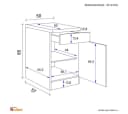 Flex-Well Küchenunterschrank 50 cm Weiß Toska mit Arbeitsplatte Bild 5
