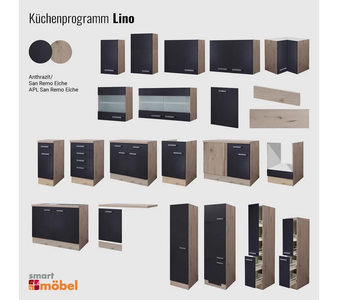 Flex-Well Frontblende für Geschirrspüler Anthrazit Miniperl - Bild 4