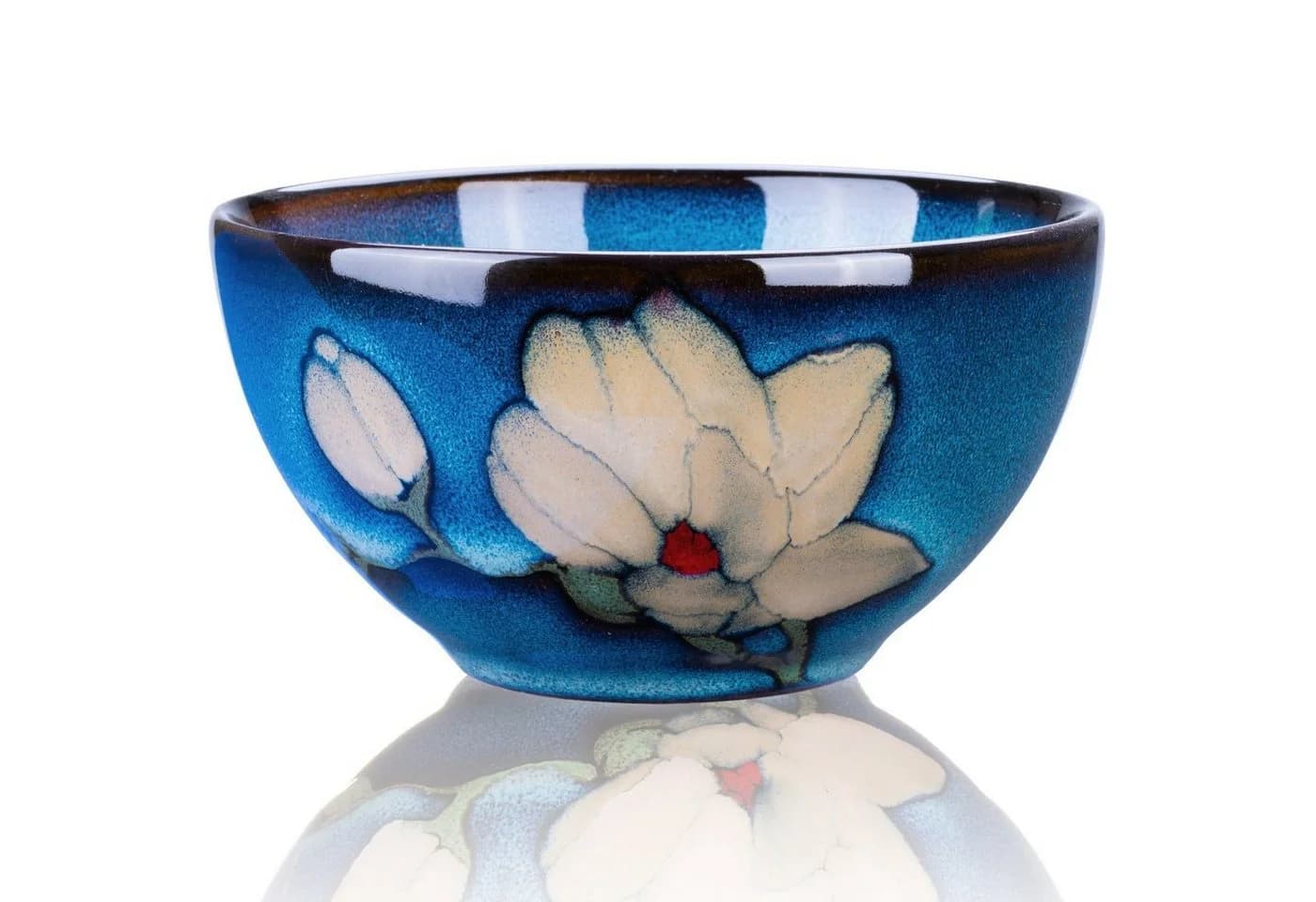 Goodwei Matcha Teezeremonie Set "Magnolia" 4-tlg. Keramik & Bambus Weiß