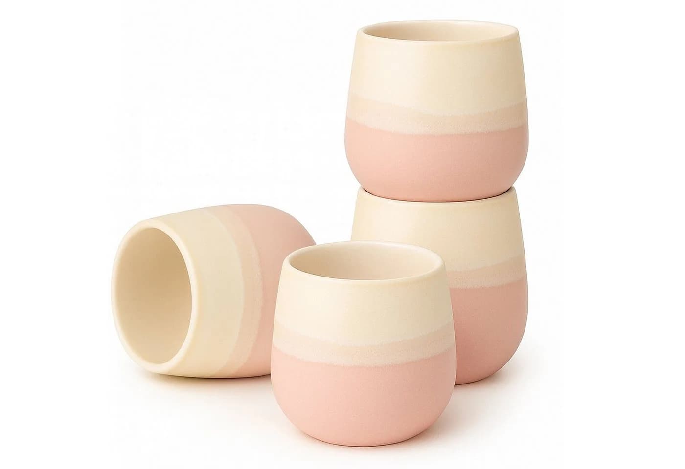 Goodwei Teeglas-Set 4-tlg. Fuji Pink Keramik - Bild 2
