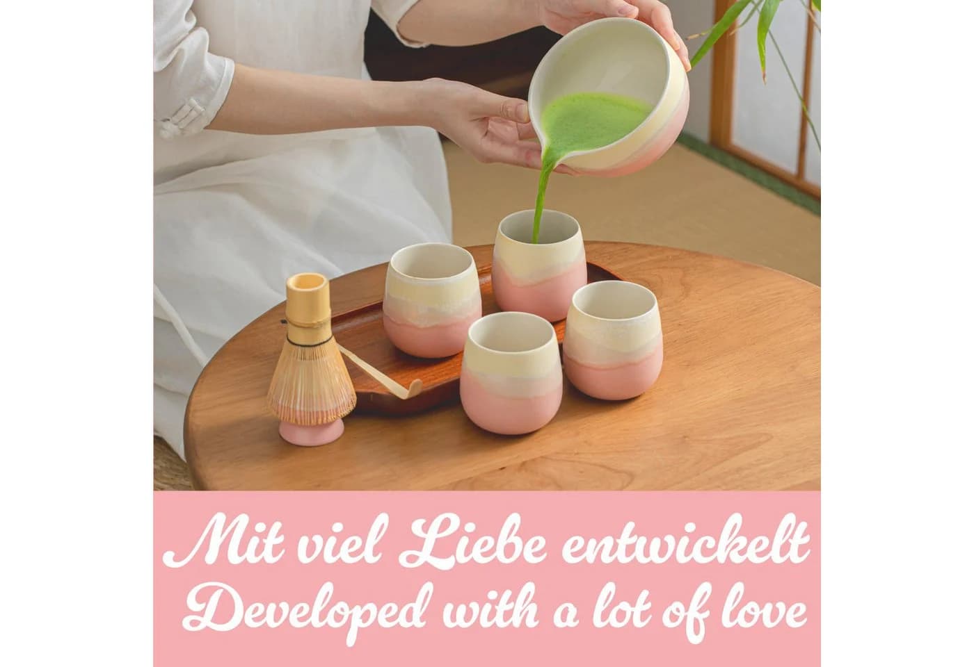 Goodwei Teeglas-Set 4-tlg. Fuji Pink Keramik - Bild 4