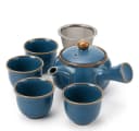 Goodwei Kyusu Teeset Japanisch Keramik Blau 5-tlg. Bild 2