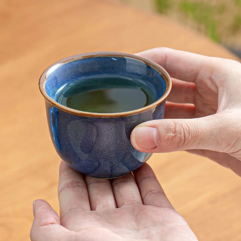 Goodwei Kyusu Teeset Japanisch Keramik Blau 5-tlg. - Bild 5