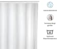 LikeKa Duschvorhang aus Polyester 180x180 cm mit Ringen Bild 3
