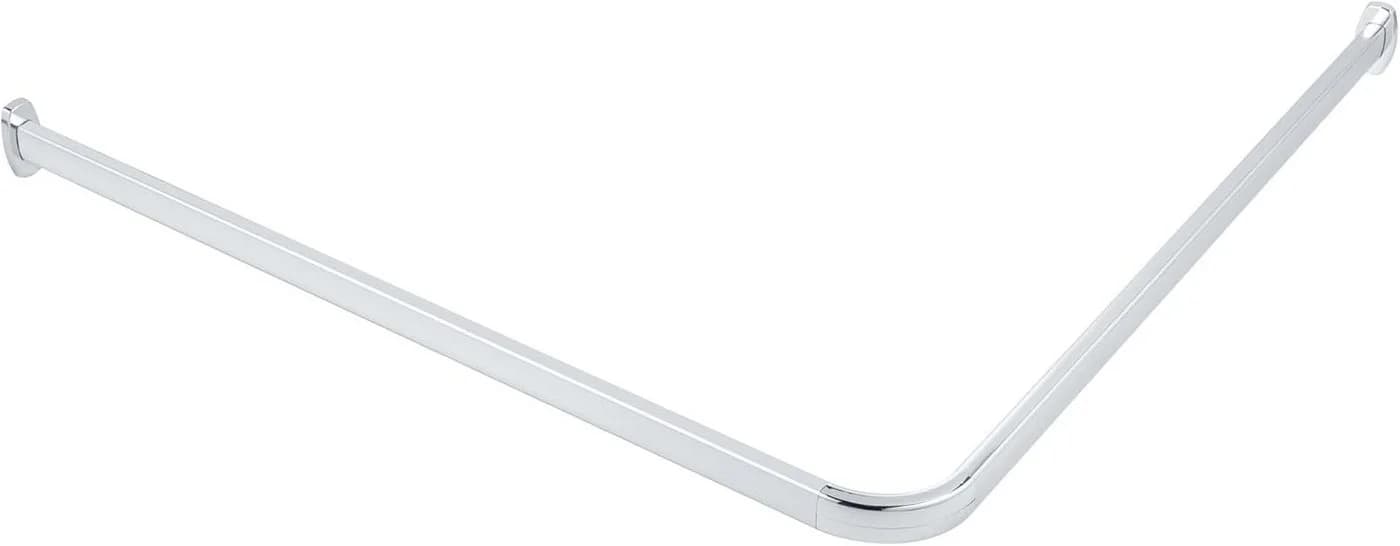 LikeKa Duschvorhangstange U-Form Silber mit Vorhang & Gleitern - Bild 3