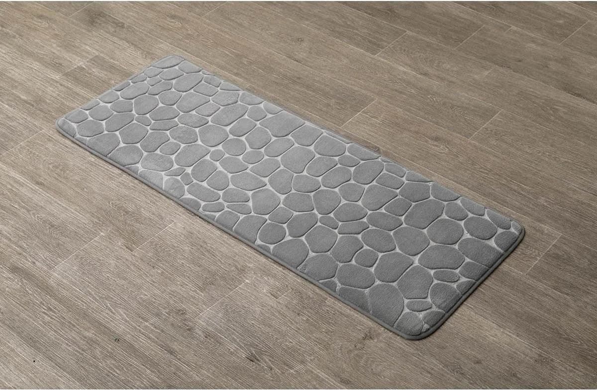LikeKa Badteppich Grau 45x120 cm Weich Wasserdicht