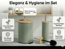 LikeKa Badaccessoire-Set 2-tlg. Toilettenbürste & Eimer Bambus matt Bild 2