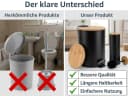 LikeKa Toilettenbürste mit Absenkautomatik und Pedal, Schwarz Metall/Bambus Bild 1