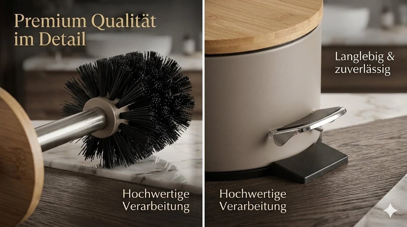 LikeKa Badaccessoire-Set 2-teilig Toilettenbürste Bambus - Bild 5