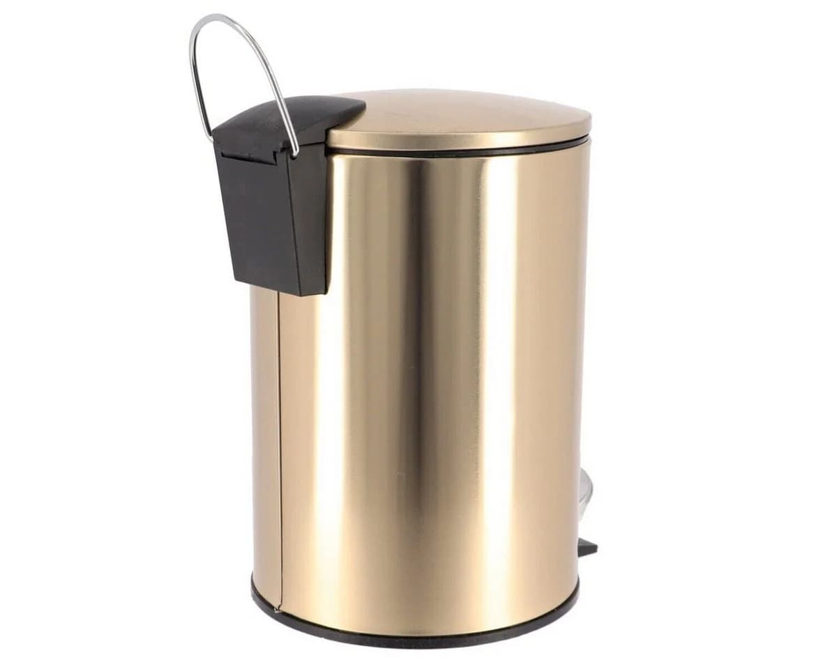 LikeKa Badaccessoire-Set 2 teilig Toilettenbürste und Kosmetikeimer Goldeffekt