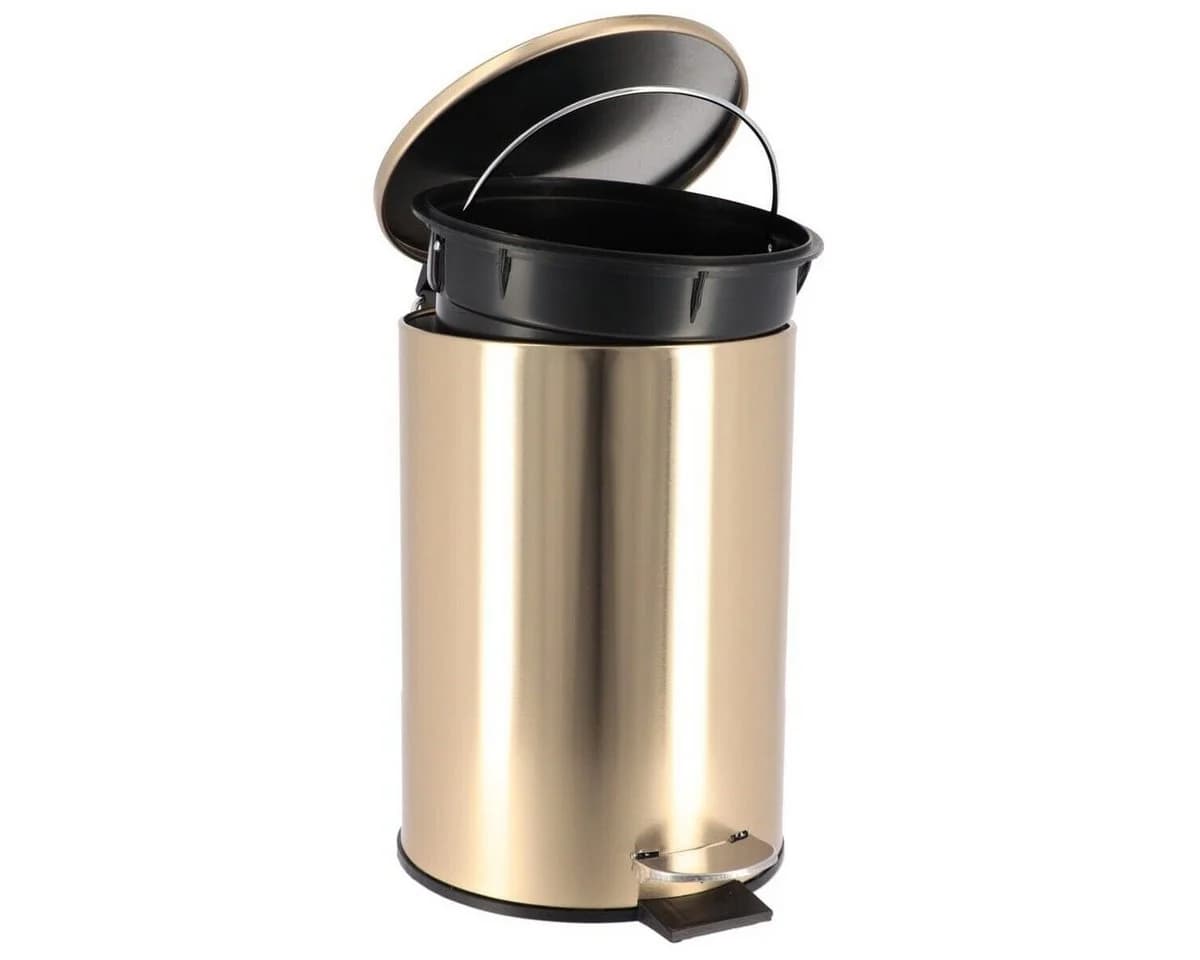LikeKa Badaccessoire-Set 2 teilig Toilettenbürste und Kosmetikeimer Goldeffekt - Bild 3
