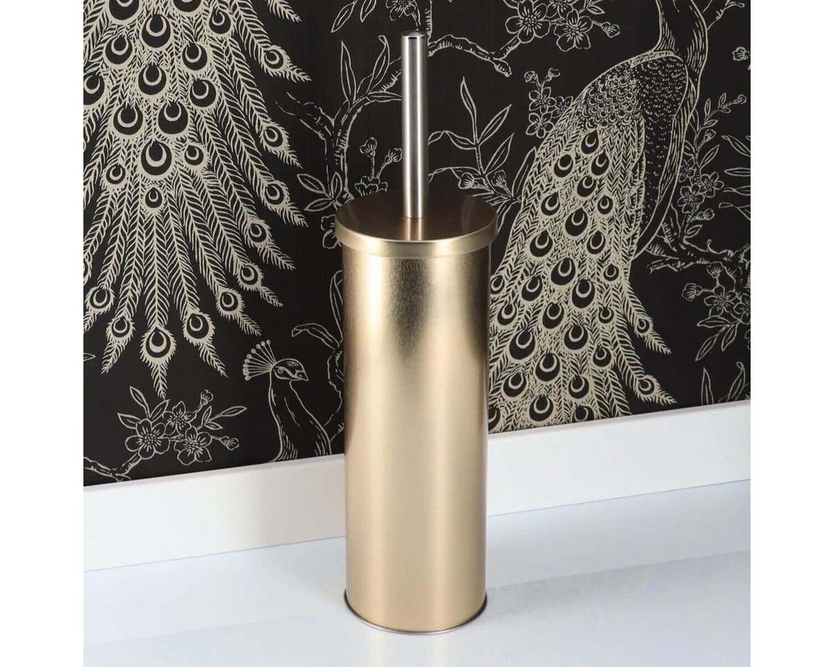 LikeKa Badaccessoire-Set 2 teilig Toilettenbürste und Kosmetikeimer Goldeffekt - Bild 4