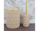 LikeKa Badaccessoire-Set Goldeffekt Seifenspender & Toilettenbürste Bild 1