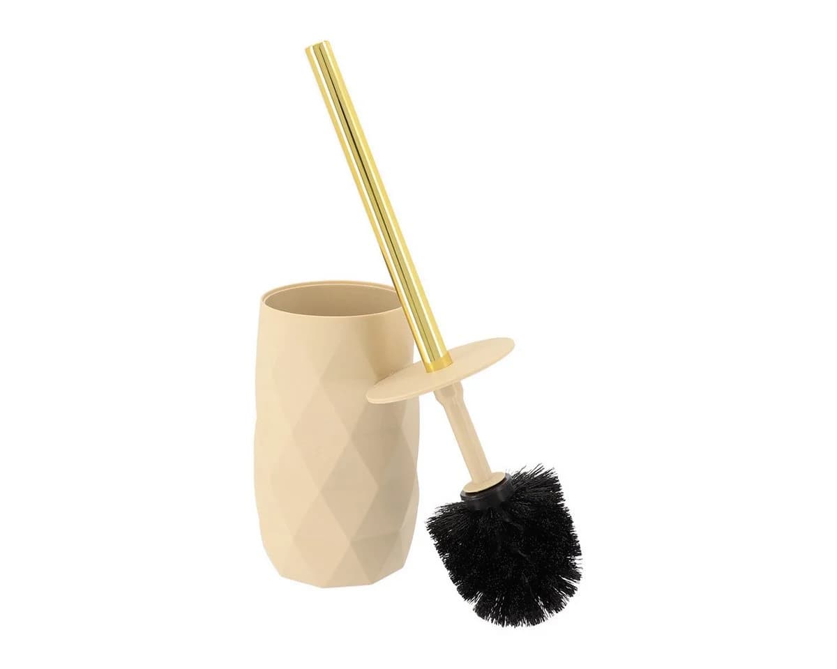 LikeKa Badaccessoire-Set Goldeffekt Seifenspender & Toilettenbürste - Bild 2