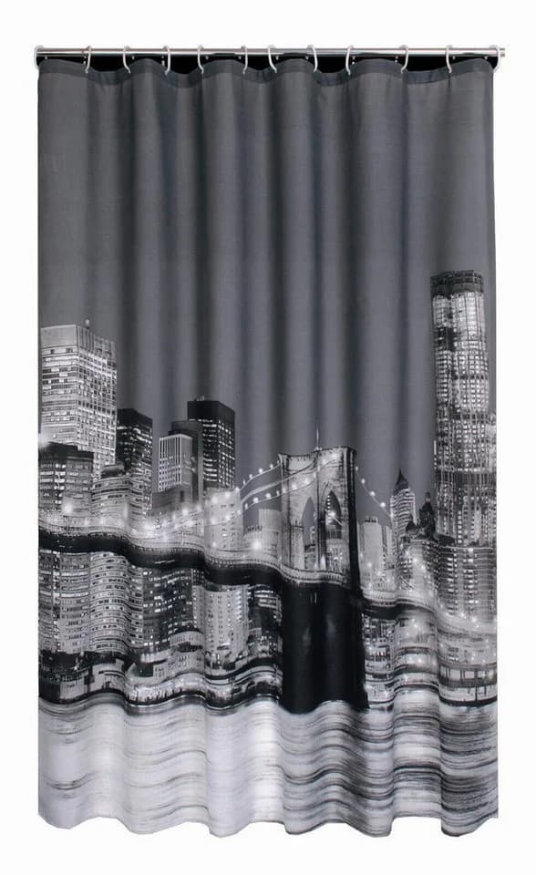 LikeKa Duschvorhang 180x180 cm inkl. Ringe waschbar