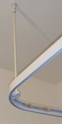 LikeKa Duschvorhangstange L-Form & U-Form Aluminium Silber Barrierefrei Bild 1