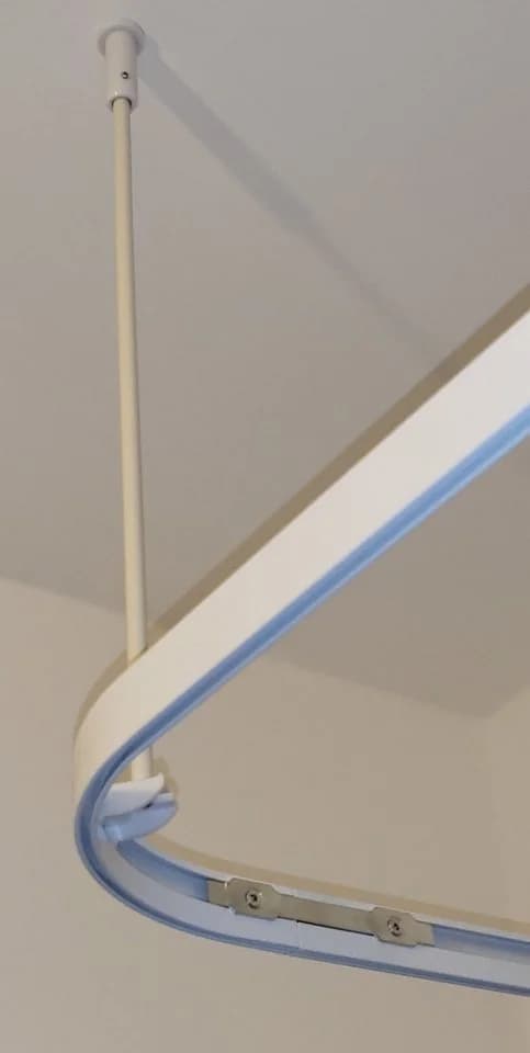 LikeKa Duschvorhangstange L-Form & U-Form Aluminium Silber Barrierefrei