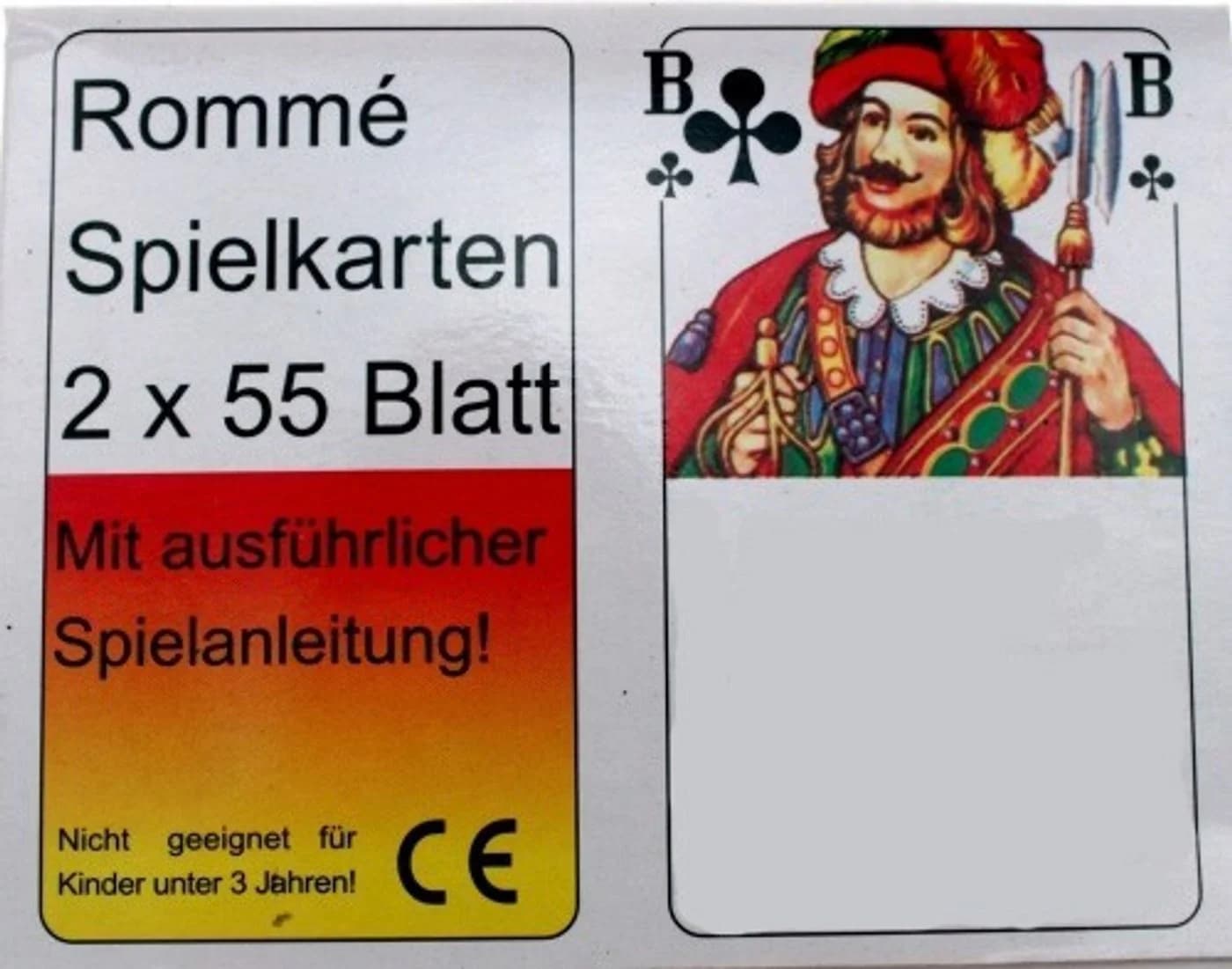 Gravidus Rommé Spielkarten Set 2x55 Blatt Rot/Blau